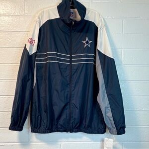NFL DALLAS COWBOYS Sports Illustrated Men's Navy and White Windbreaker sz XL NWT
